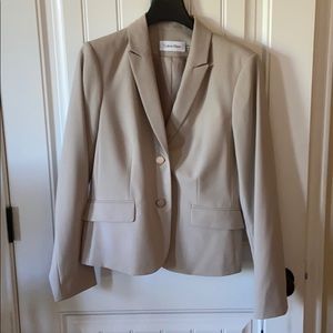 Calvin Klein Khaki Skirt Suit